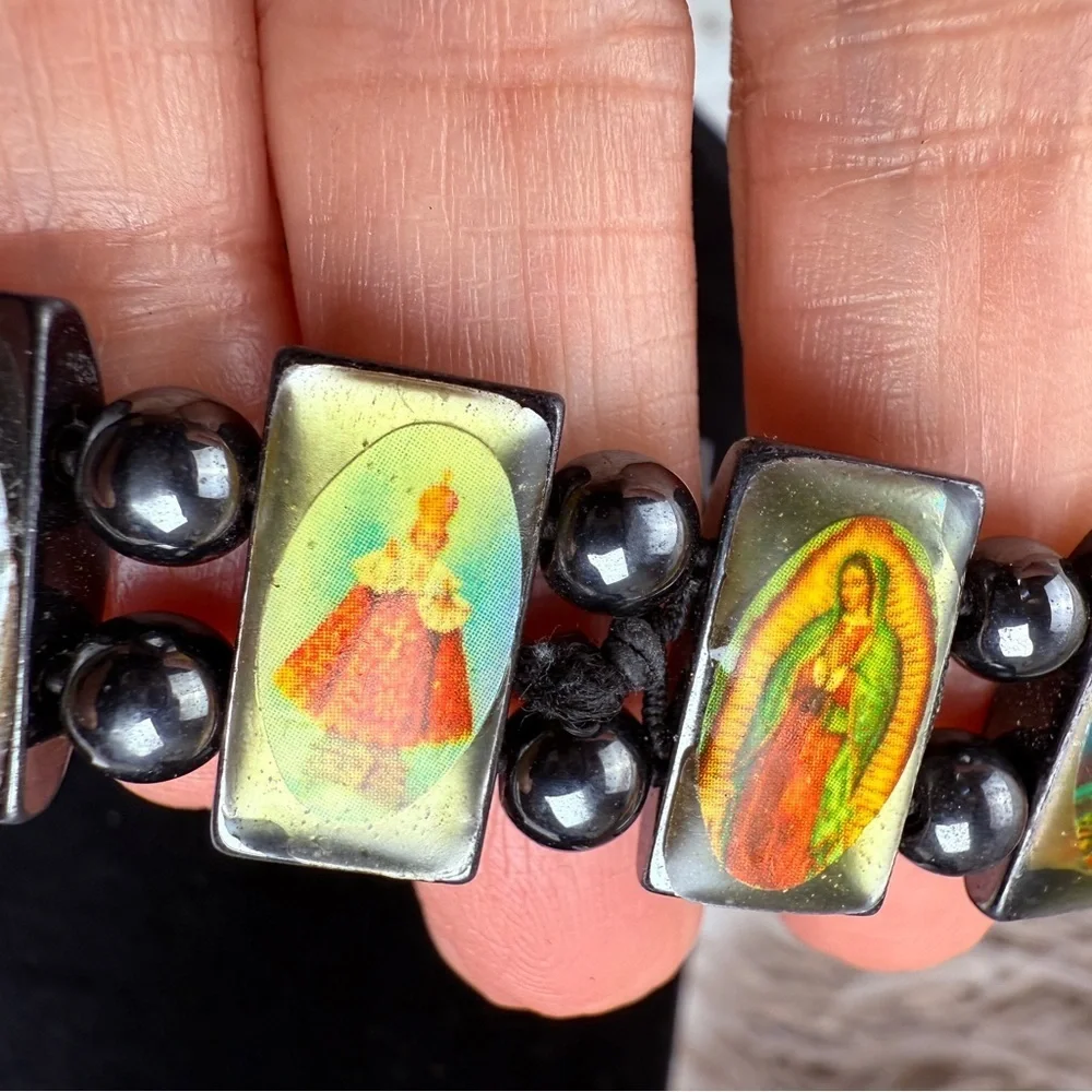 Vintage Religious Icon Stretch Bracelet